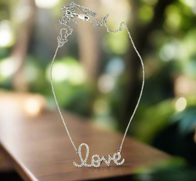 diamond love necklace