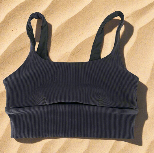 Alo Yoga Black Ribbed Sports Bra New without Tags Size Small