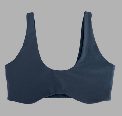 Joah Brown Sports Bra in Steel Grey, Size S/M, comfortable and supportive.