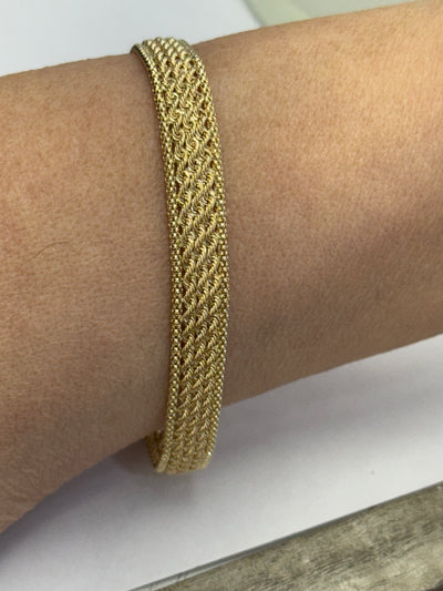 14K Mesh Toggle Bracelet Yellow Gold