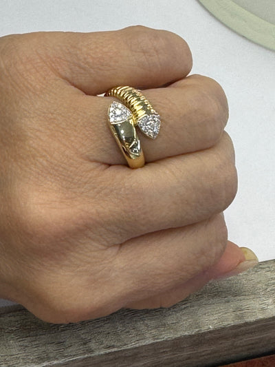 14K Yellow Gold Diamond Ring Size 7